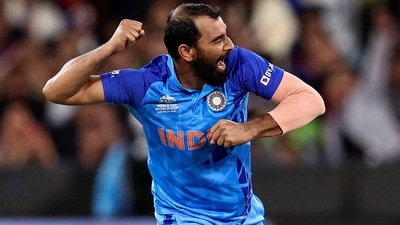 Mohammed Shami celebrates the wicket of Iftikhar Ahmed during the ICC T20 World Cup (AFP) Mohammed Shami celebrates the wicket of Iftikhar Ahmed during the ICC T20 World Cup (AFP)