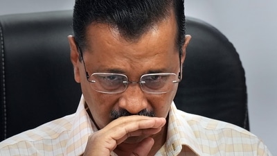 Delhi chief minister Arvind Kejriwal during a press conference, (PTI file)