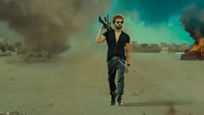 Himesh Reshammiya in a still from Badass Ravi Kumar. Himesh Reshammiya in a still from Badass Ravi Kumar.