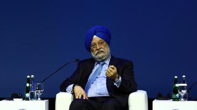 India's Minister of Petroleum and Natural Gas Hardeep Singh Puri speaks during the Abu Dhabi International Petroleum Exhibition and Conference (ADIPEC) in Abu Dhabi, United Arab Emirates, October 31, 2022. REUTERS/Amr Alfiky (REUTERS) India's Minister of Petroleum and Natural Gas Hardeep Singh Puri speaks during the Abu Dhabi International Petroleum Exhibition and Conference (ADIPEC) in Abu Dhabi, United Arab Emirates, October 31, 2022. REUTERS/Amr Alfiky (REUTERS)