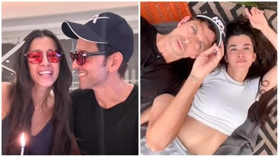 Saba Azad has shared many pictures from her birthday celebration with boyfriend Hrithik Roshan.