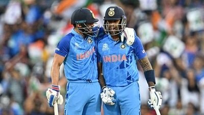 The bromance between Virat Kohli and Suryakumar Yadav is taking the internet by storm (Getty) The bromance between Virat Kohli and Suryakumar Yadav is taking the internet by storm (Getty)