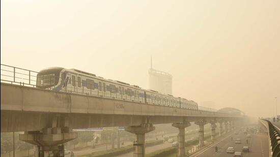 On Thursday, three functional AQI monitors of four in Gurugram all recorded severe AQI levels at 407 (Gwal Pahari), 420 (Sector 51) and 402 (Teri Gram) at 12pm. The AQI kept deteriorating as the day progressed. (Vipin Kumar/HT Photo) On Thursday, three functional AQI monitors of four in Gurugram all recorded severe AQI levels at 407 (Gwal Pahari), 420 (Sector 51) and 402 (Teri Gram) at 12pm. The AQI kept deteriorating as the day progressed. (Vipin Kumar/HT Photo)