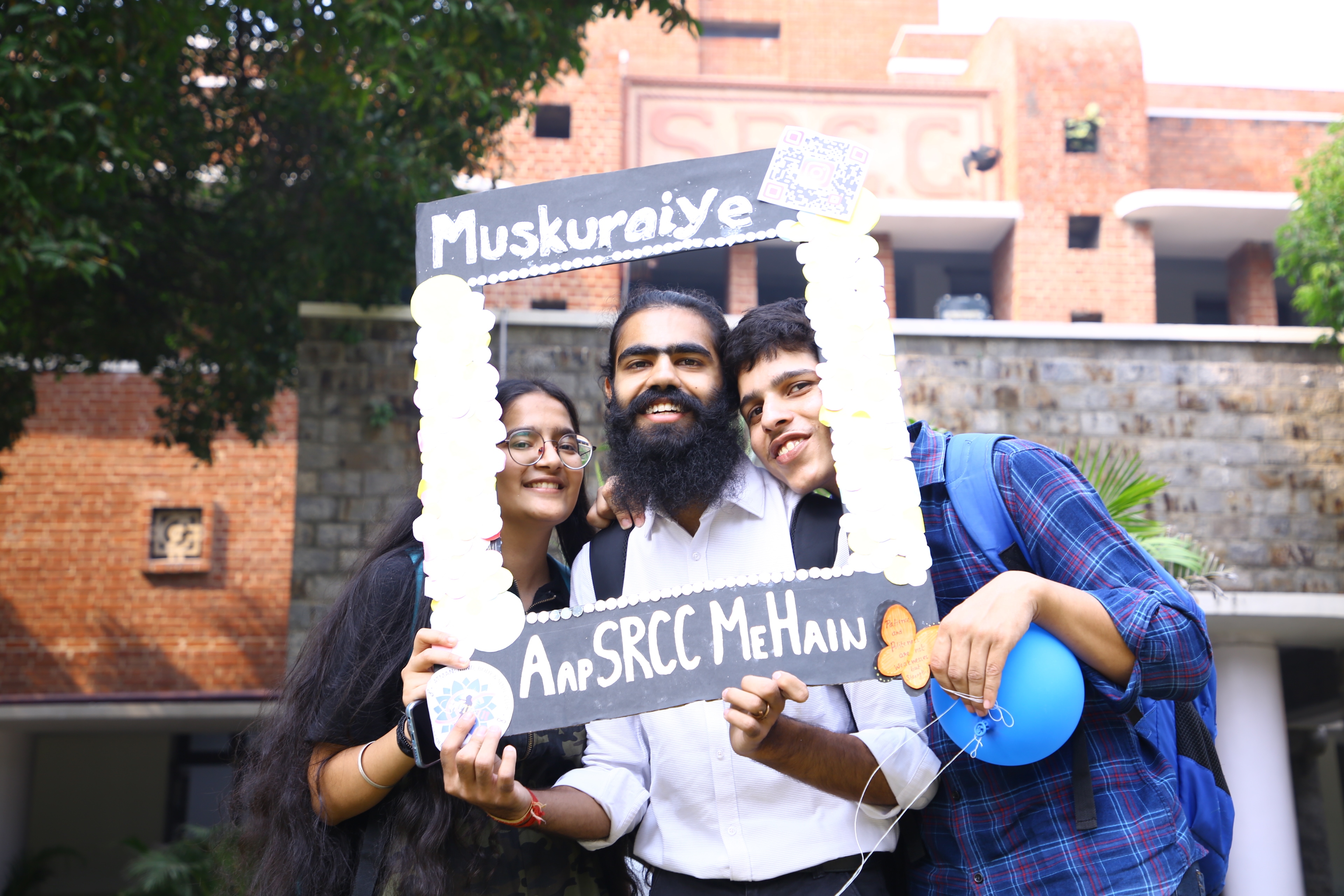 Living their dream to attend the college of their choice are some freshers at SRCC. (Photo: Manoj Verma/HT) Living their dream to attend the college of their choice are some freshers at SRCC. (Photo: Manoj Verma/HT)