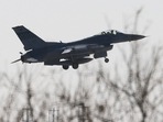 A US Air Force F-16 fighter jet flies.(AFP) A US Air Force F-16 fighter jet flies.(AFP)