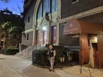 A man stands outside Temple Beth El synagogue, Thursday in Jersey City, N.J.(AP) A man stands outside Temple Beth El synagogue, Thursday in Jersey City, N.J.(AP)