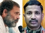Congress MP Rahul Gandhi and Col Santosh Babu Congress MP Rahul Gandhi and Col Santosh Babu