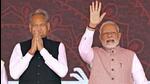 Prime Minister Narendra Modi with Rajasthan chief minister Ashok Gehlot at an event in Banswara on November 1. (Ashok Gehlot /Twitter Photo) Prime Minister Narendra Modi with Rajasthan chief minister Ashok Gehlot at an event in Banswara on November 1. (Ashok Gehlot /Twitter Photo)