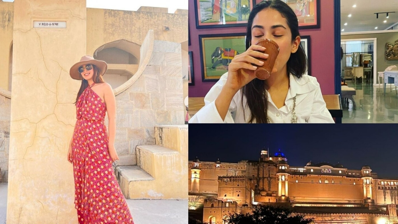 Mira Rajput visits Hawa Mahal, Jantar Mantar, Rambagh Palace in Jaipur: ‘Still dreaming about Dal Baati Churma…’