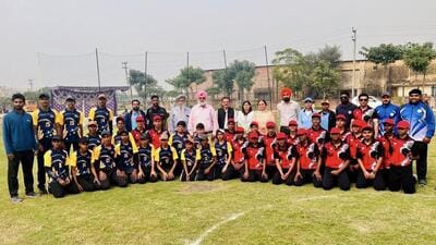 29th Sub-Junior Baseball championship kicked off at MGKM Shahi Sports College of Physical Education in Ludhiana. (HT PHOTO)