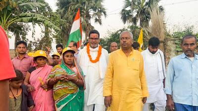 Prashant Kishor during his Jan Suraj Sanvad programme in West Champaran district. (PTI) Prashant Kishor during his Jan Suraj Sanvad programme in West Champaran district. (PTI)