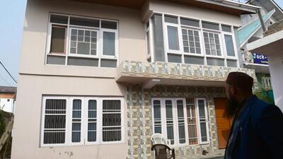 Separatist leader Shabir Ahmad Shah's house valued  ₹21.80 lakh has been attached by ED under PMLA at Botshah Colony in Srinagar on Friday. (ANI)