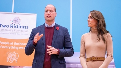 Britain's Catherine, Princess of Wales and Britain's Prince William, Prince of Wales are seen. (AFP)