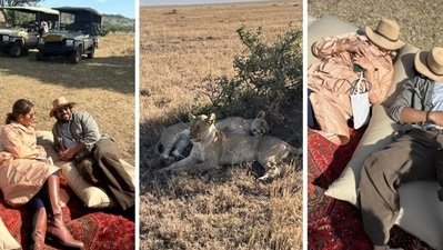 Ram Charan and Upasana Kamineni Konidela are holidaying in Africa. Ram Charan and Upasana Kamineni Konidela are holidaying in Africa.
