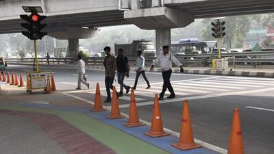 Revamped Iffco Chowk opened to traffic. (Vipin Kumar/HT Photo) Revamped Iffco Chowk opened to traffic. (Vipin Kumar/HT Photo)
