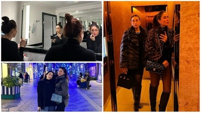 Kareena Kapoor and Karisma Kapoor during their day out in London. Kareena Kapoor and Karisma Kapoor during their day out in London.