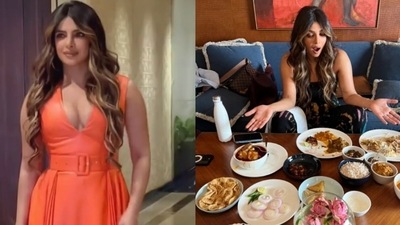 Priyanka Chopra in Mumbai. (Viral Bhayani) ((Viral Bhayani)) Priyanka Chopra in Mumbai. (Viral Bhayani) ((Viral Bhayani))