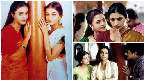 Tabu and Aishwarya Rai in stills from Kandukondain Kandukondain. Tabu and Aishwarya Rai in stills from Kandukondain Kandukondain.