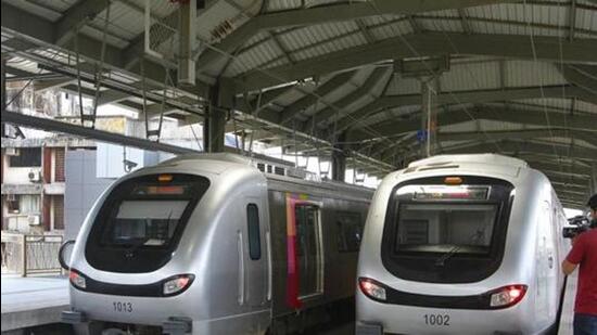 Mumbai, India - June 7, 2014:Mumbai Metro Rail preview in Mumbai, India, on Saturday, June 7, 2014. (Photo by Kalpak Pathak/ Hindustan Times) (Hindustan Times)