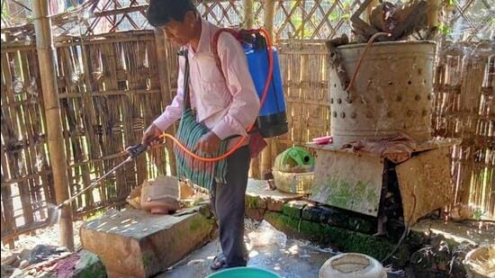 The National Health Mission (NHM) team in the Karbi Anglong area has been taking steps to spread awareness about dengue and carry out activities to such as fogging (Twitter/nhmKarbiAnglong)