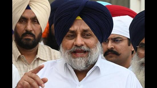 SAD president Sukhbir Singh Badal said they had got Bhindranwale’s memorial constructed at Golden Temple despite pressure of the Central government and some political parties. (AFP File Photo)