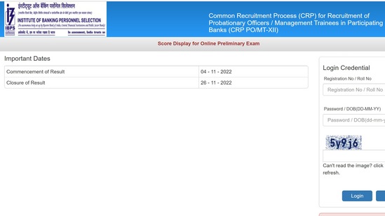 IBPS PO Prelims scores: Candidates who appeared for the IBPS PO Preliminary exam can now check and download their scores from the official website ibps.in.(ibps.in) IBPS PO Prelims scores: Candidates who appeared for the IBPS PO Preliminary exam can now check and download their scores from the official website ibps.in.(ibps.in)
