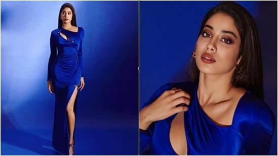 Janhvi Kapoor slays in a blue gown, Alia Bhatt calls her ‘gorgeeeee’(Instagram/@janhvikapoor)
