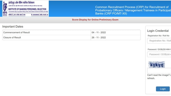 IBPS RRB PO score card released at www.ibps.in