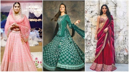 20 Lehenga Dupatta Draping Styles | Drape Dupatta In Different Styles |  Dupatta draping styles, Lehenga dupatta draping style, Lehenga dupatta