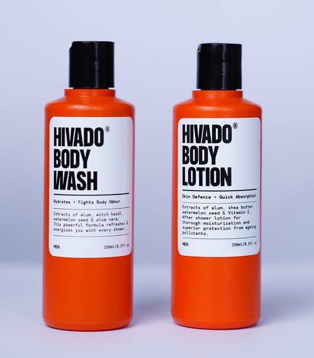This anti-pollution and deep cleansing set of a soothing body lotion with Alum, Vitamin E, Shea Butter, Watermelon Extract and a refreshing body wash with Witch Hazel and Aloe Vera. (Body Duo by Hivado