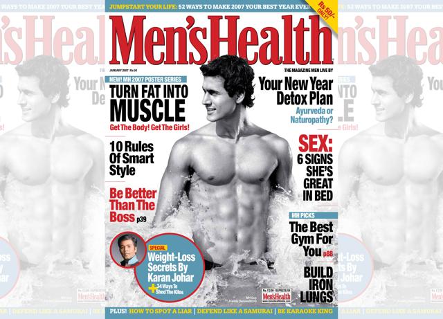 Freddy on the Men’s Healthmagazine cover in 2007 Freddy on the Men’s Healthmagazine cover in 2007