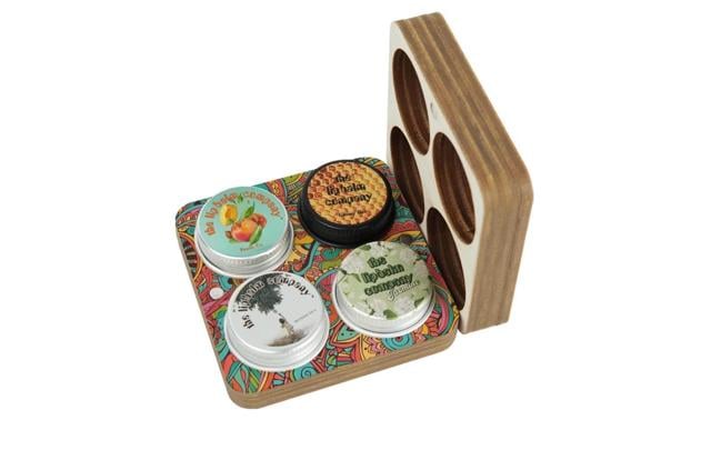 These all natural and organic lip balms in an assortment of variants. Pick one, to match your mood or the occasion. (Organic lip balms by The Lip Balm Company)