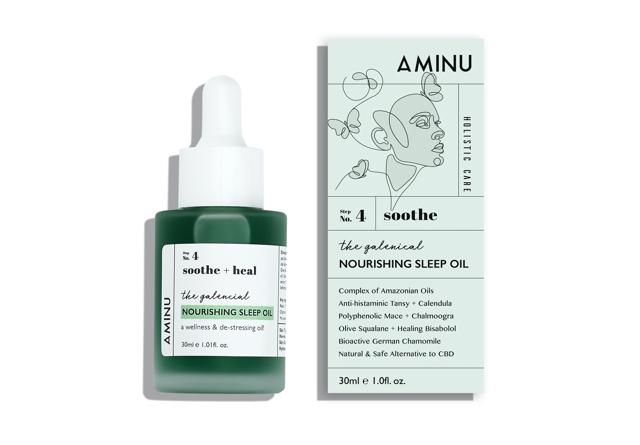 This excellent wellness and destressing oil is an alternative to CBD and promotes skin-healing, reduces the effects of inflammation-induced premature aging. (Nourishing sleep oil by Aminu)