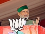 Prime Minister Narendra Modi addresses a public meeting for the upcoming Himachal Pradesh Assembly elections, at Sundernagar, in Mandi on Saturday. (ANI Picture Service) Prime Minister Narendra Modi addresses a public meeting for the upcoming Himachal Pradesh Assembly elections, at Sundernagar, in Mandi on Saturday. (ANI Picture Service)