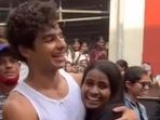 Siddhant Chaturvedi and Ishaan Khatter meet a fan while promoting Phone Bhoot. Siddhant Chaturvedi and Ishaan Khatter meet a fan while promoting Phone Bhoot.