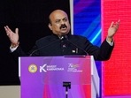 Bengaluru: Karnataka Chief Minister Basavaraj Bommai speaks during the inauguration of the Global Investors Meet in Bengaluru on Wednesday. (PTI Photo/Shailendra Bhojak)(PTI) Bengaluru: Karnataka Chief Minister Basavaraj Bommai speaks during the inauguration of the Global Investors Meet in Bengaluru on Wednesday. (PTI Photo/Shailendra Bhojak)(PTI)