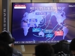 A TV screen showing a news program reporting on North Korea's missile launch at the Seoul Railway Station in Seoul, South Korea, Friday. A TV screen showing a news program reporting on North Korea's missile launch at the Seoul Railway Station in Seoul, South Korea, Friday.