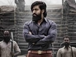 Yash in a still from KGF Chapter 2. Yash in a still from KGF Chapter 2.