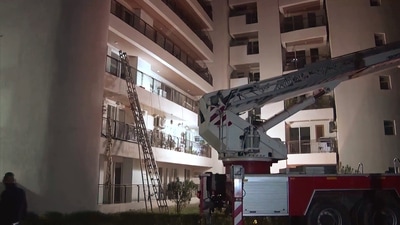 Gurugram, Nov 05 (ANI): D-tower of Chintels Paradiso society in Gurugram's Sec-109 will be demolished, where a portion of an apartment's roof collapsed on Feb 10,leading to many injuries and the death of 2 people. (ANI Photo) (ANI) Gurugram, Nov 05 (ANI): D-tower of Chintels Paradiso society in Gurugram's Sec-109 will be demolished, where a portion of an apartment's roof collapsed on Feb 10,leading to many injuries and the death of 2 people. (ANI Photo) (ANI)