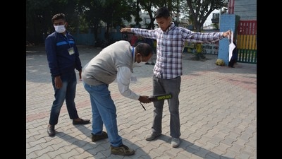 Two-day CET exam begins in Haryana (HT Photo)