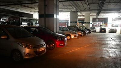 Vehicles parked inside MCGM parking area, at Prabhadevi, on Saturday. (Bhushan Koyande/HT Photo) Vehicles parked inside MCGM parking area, at Prabhadevi, on Saturday. (Bhushan Koyande/HT Photo)