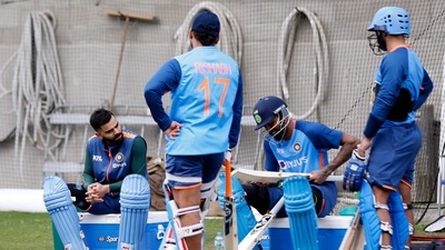 India's Virat Kohli, Dinesh Karthik, Hardik Pandya and Dinesh Karthik during a practice session on the eve of the match against Zimbabwe (ANI) India's Virat Kohli, Dinesh Karthik, Hardik Pandya and Dinesh Karthik during a practice session on the eve of the match against Zimbabwe (ANI)