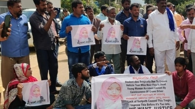 A Bengaluru girl was run over by a crane on Wednesday while she was walking on a stretch in the city's Whitefield area. (Twitter) A Bengaluru girl was run over by a crane on Wednesday while she was walking on a stretch in the city's Whitefield area. (Twitter)