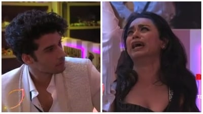 Soundarya Sharma confronts Gautam Singh Vig on Bigg Boss 16. Soundarya Sharma confronts Gautam Singh Vig on Bigg Boss 16.