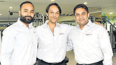 Pallav Pandey, Dipak Sanghvi and Anand Pandya founders of ‘Gymshim.’ (HT PHOTO.) Pallav Pandey, Dipak Sanghvi and Anand Pandya founders of ‘Gymshim.’ (HT PHOTO.)