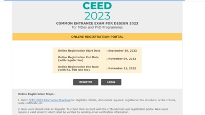 UCEED, CEED 2023: Registration date extended till November 9