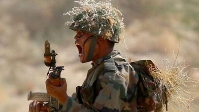 An Indian Army soldier during a military drill in Rajasthan. (Jasjeet Plaha/ HT File Photo) An Indian Army soldier during a military drill in Rajasthan. (Jasjeet Plaha/ HT File Photo)