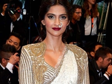 If you are a fan of big and extravagant nose rings then Sonam Kapoor's diamond nose ring is a perfect inspiration for you. (Instagram) If you are a fan of big and extravagant nose rings then Sonam Kapoor's diamond nose ring is a perfect inspiration for you. (Instagram)