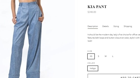 The price of the pants Priyanka Chopra wore for promoting her haircare brand Anomaly. (ronnykobo.com)