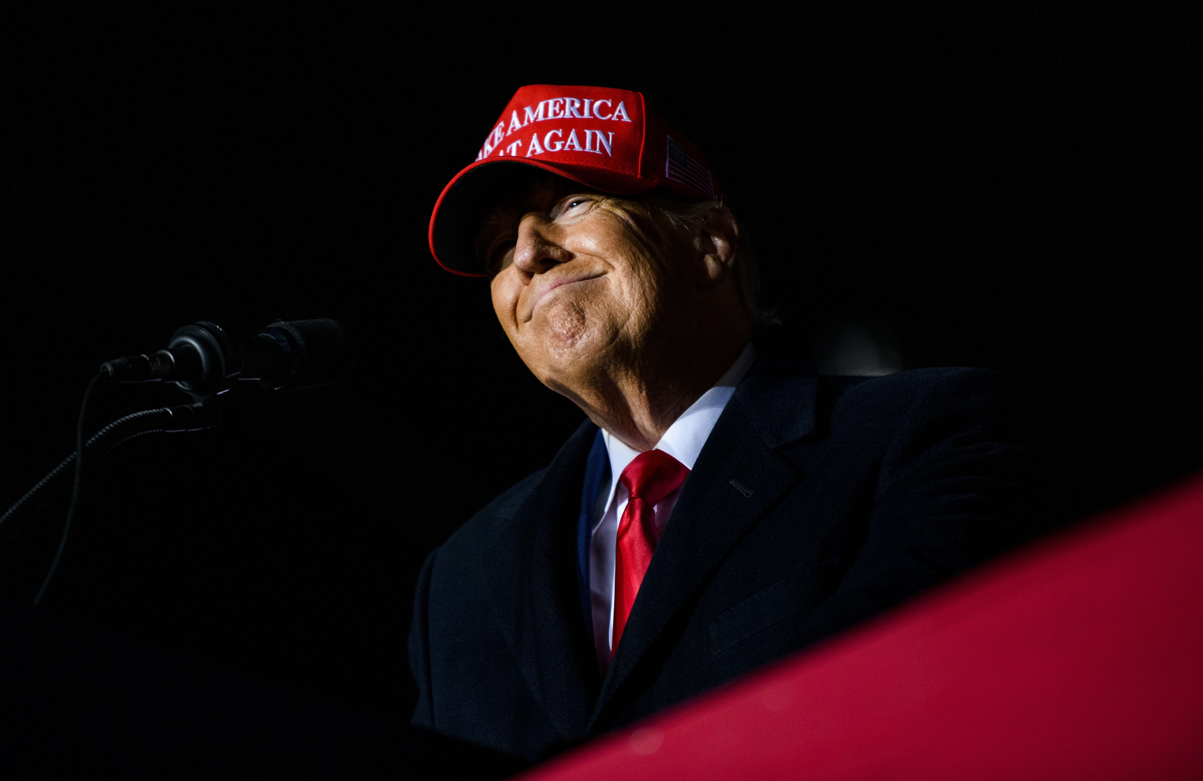 Donald Trump speaks during a campaign event at Sioux Gateway Airport in Sioux City, Iowa. (AFP) Donald Trump speaks during a campaign event at Sioux Gateway Airport in Sioux City, Iowa. (AFP)